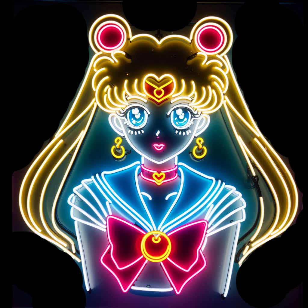 Sailor Moon Neon Sign Front Face