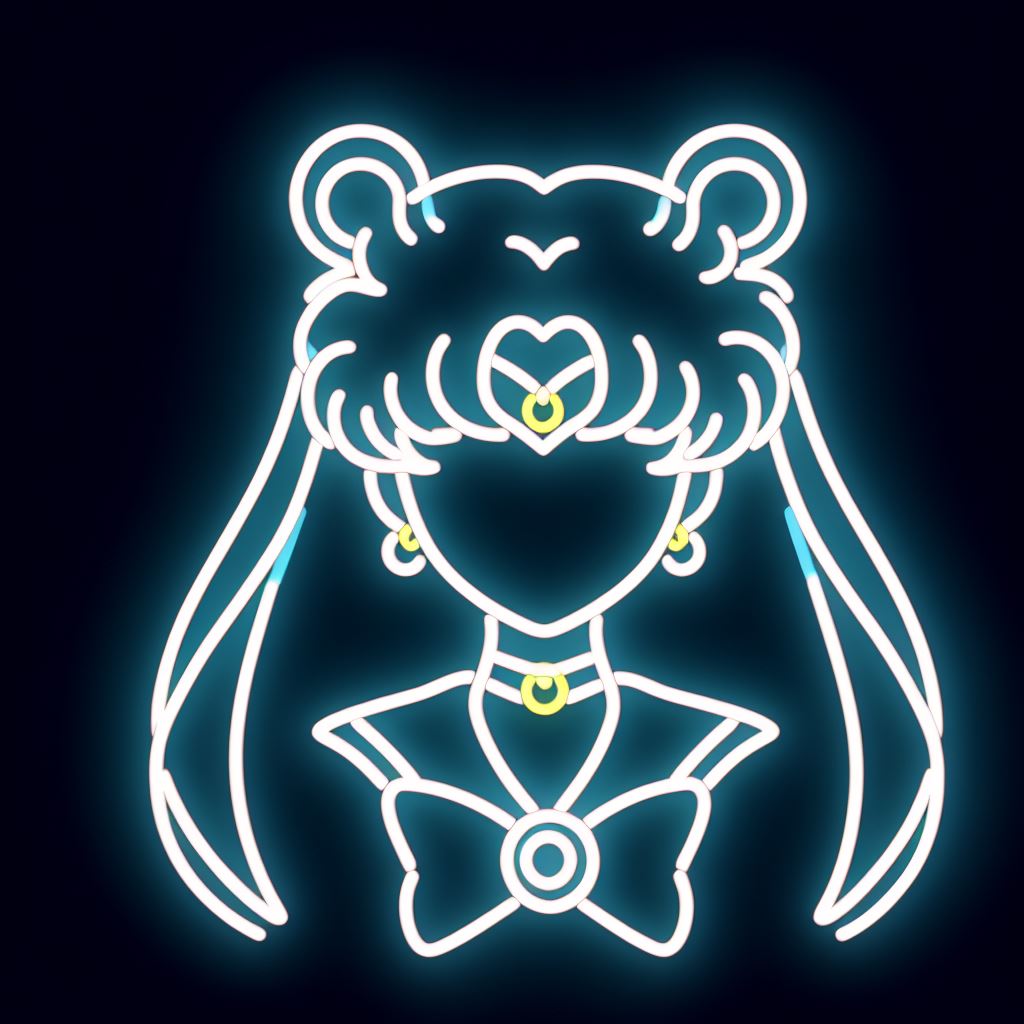 sailor moon neon sign