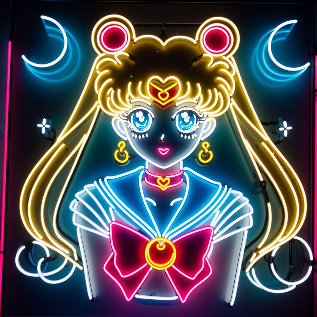sailor moon neon sign 