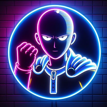 saitama anime neon sign