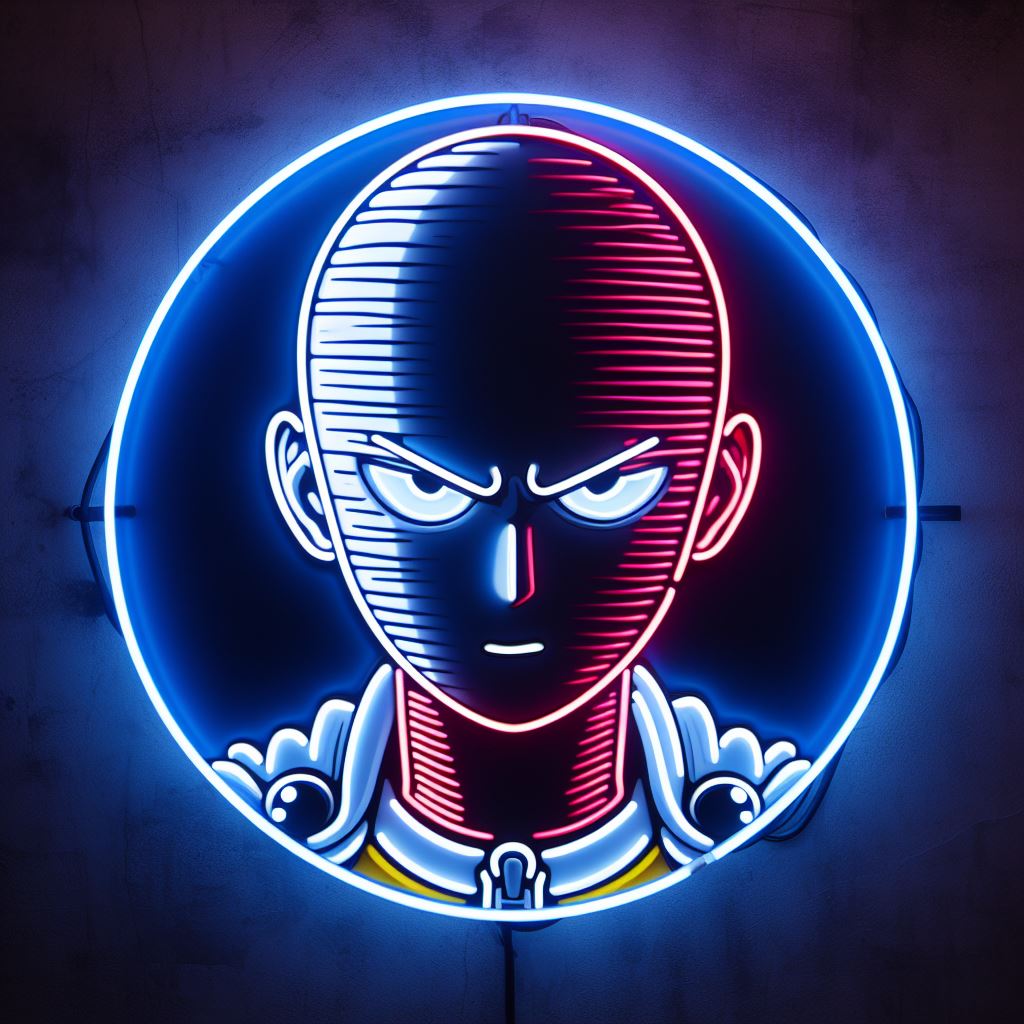 saitama neon sign