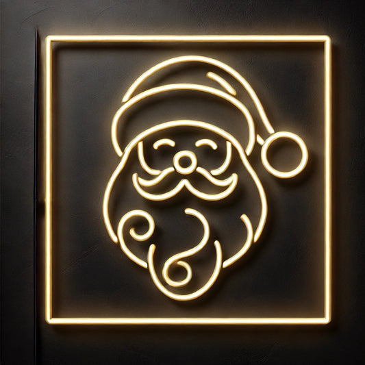 santa claus neon sign