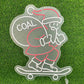 Skateboarding "Coal" Santa Neon Sign