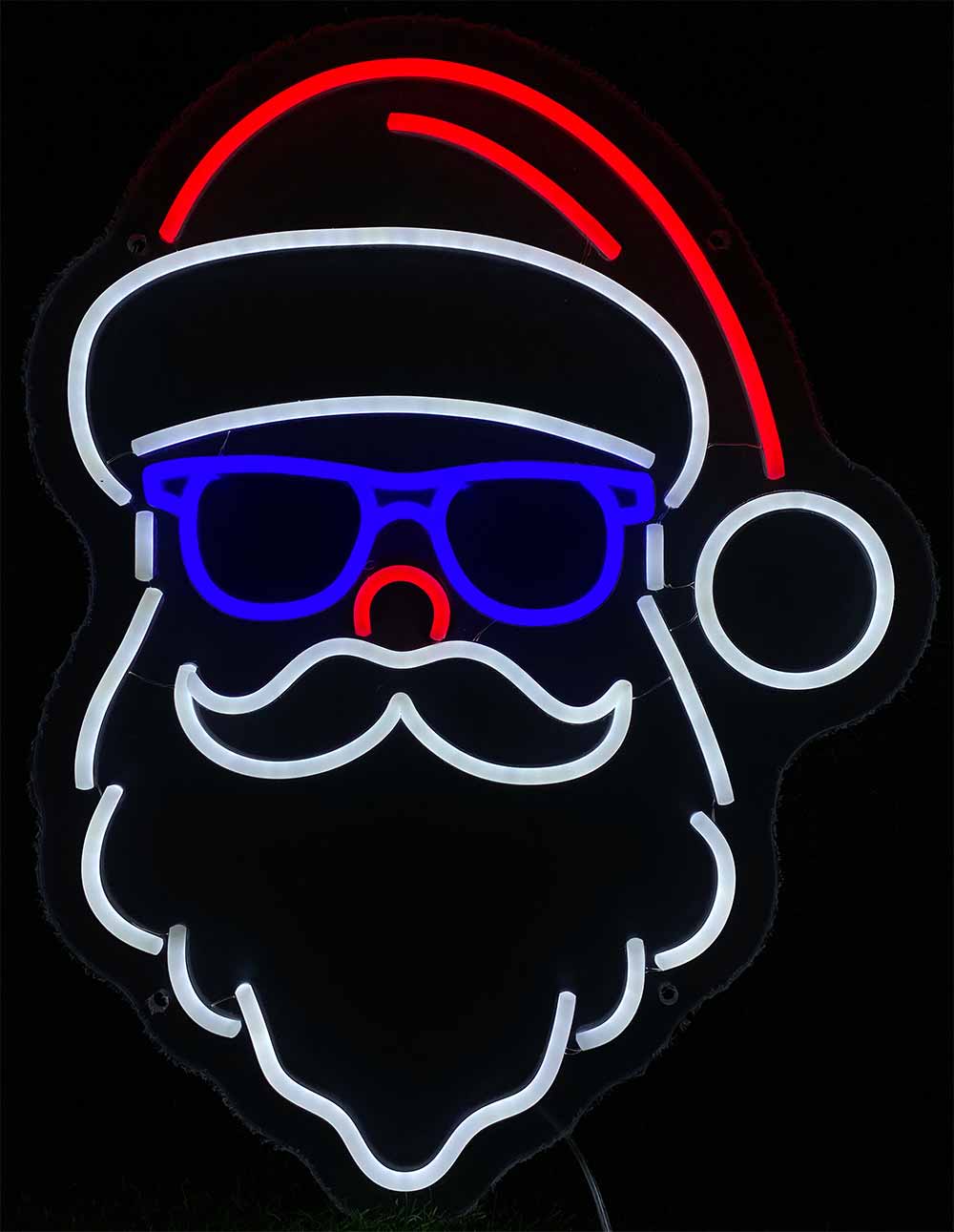 Santa With Sunglasses Neon Sign