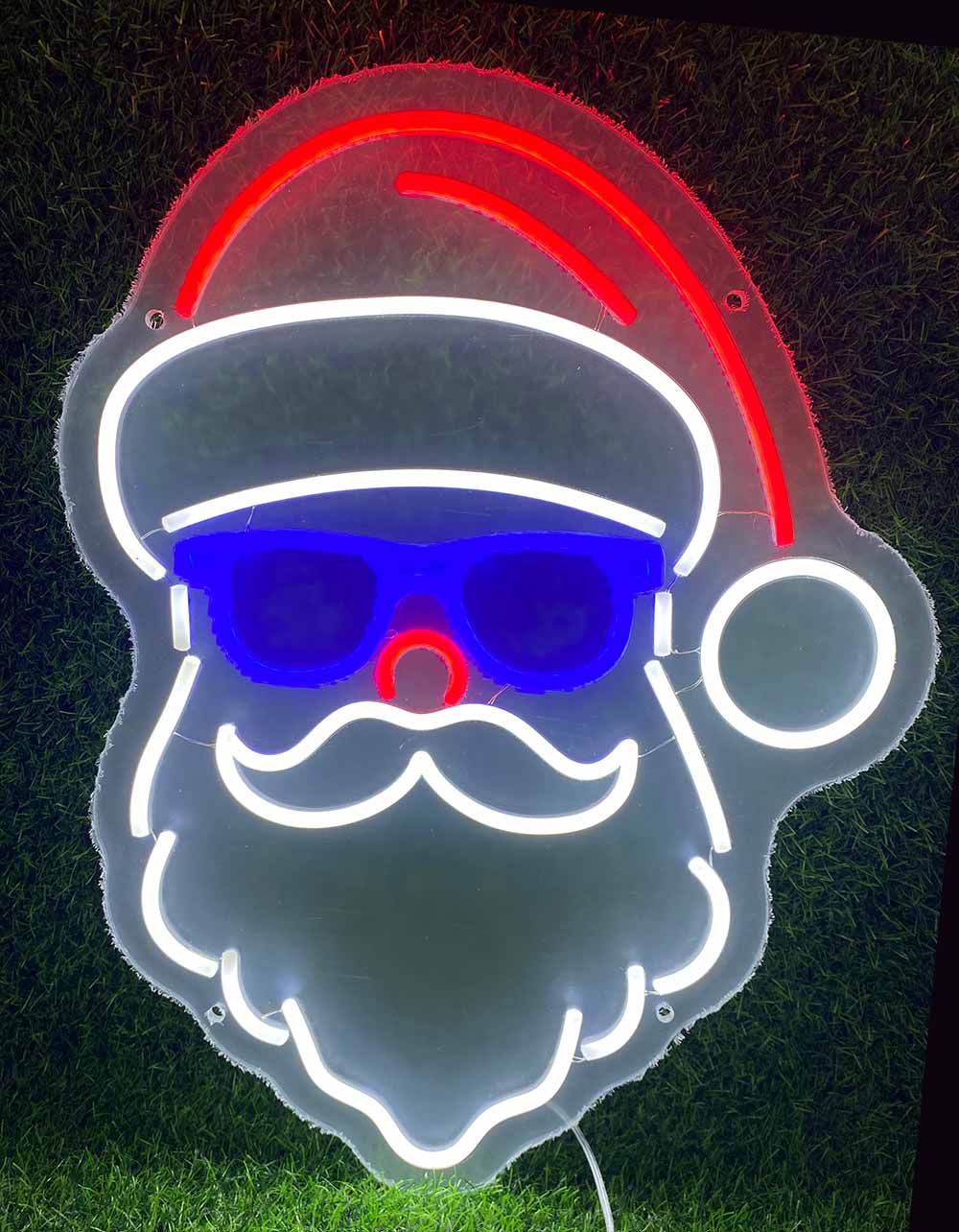 Santa With Sunglasses Neon Sign