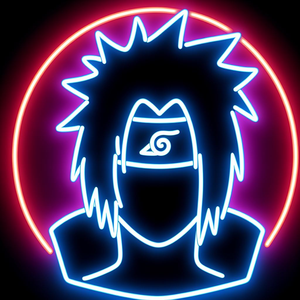 simple sasuke uchiha neon sign