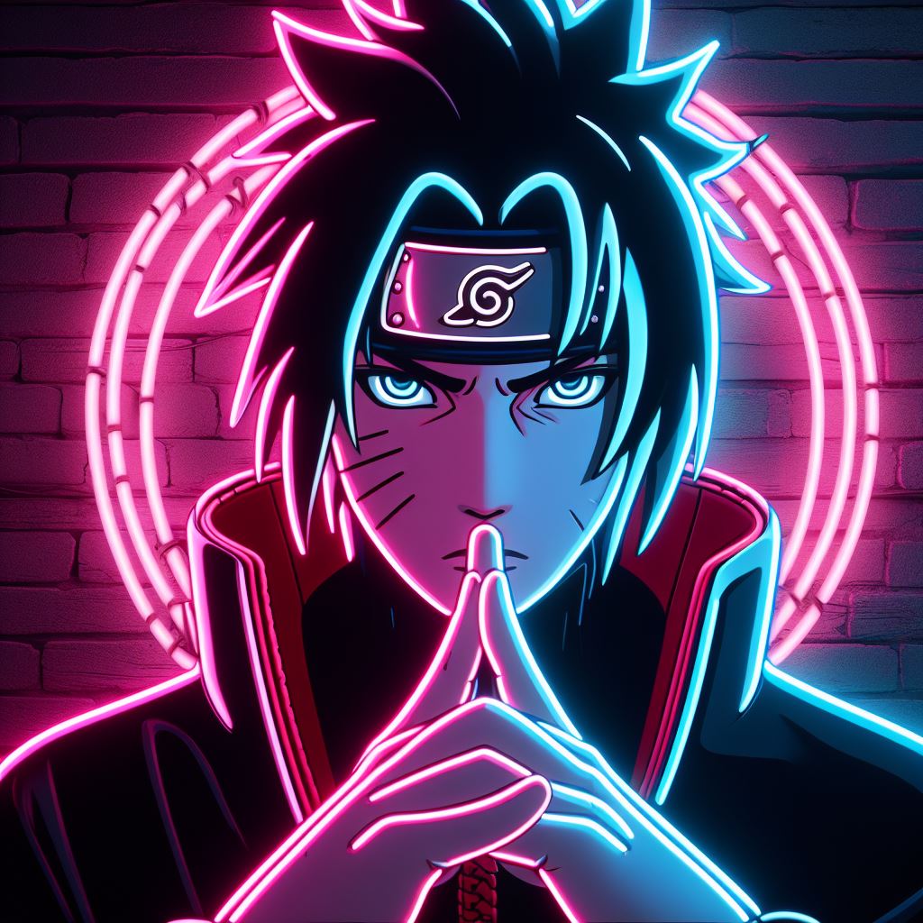 sasuke uchiha anime neon sign