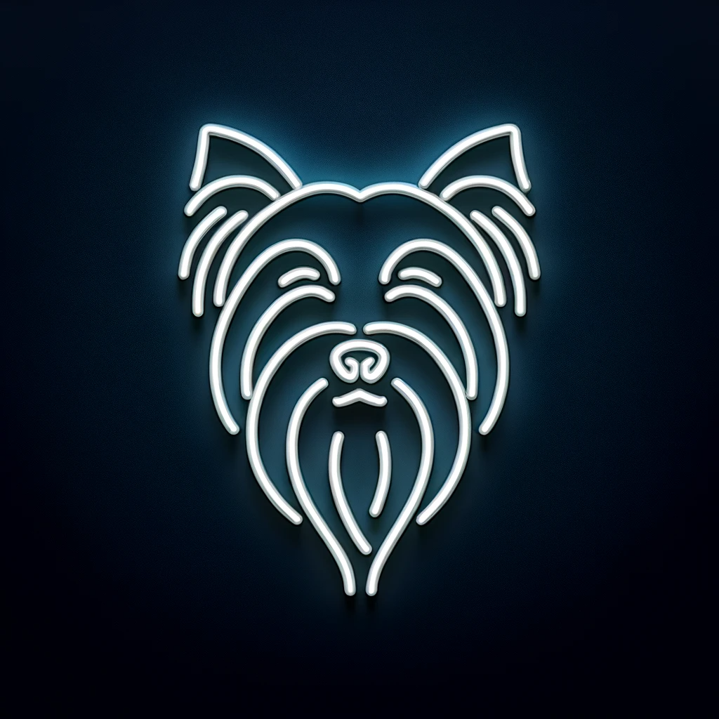 simple yorkshire terrier neon sign