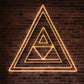 stillness triangle geometric neon sign