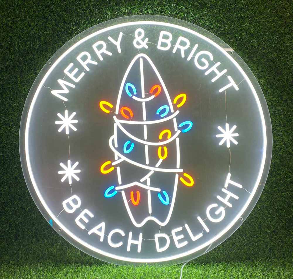 Merry & Bright Beach Delight Neon Sign