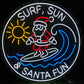 Surfing Santa & Sun Neon Sign