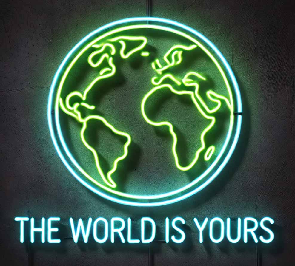 The World Is Yours Neon Sign