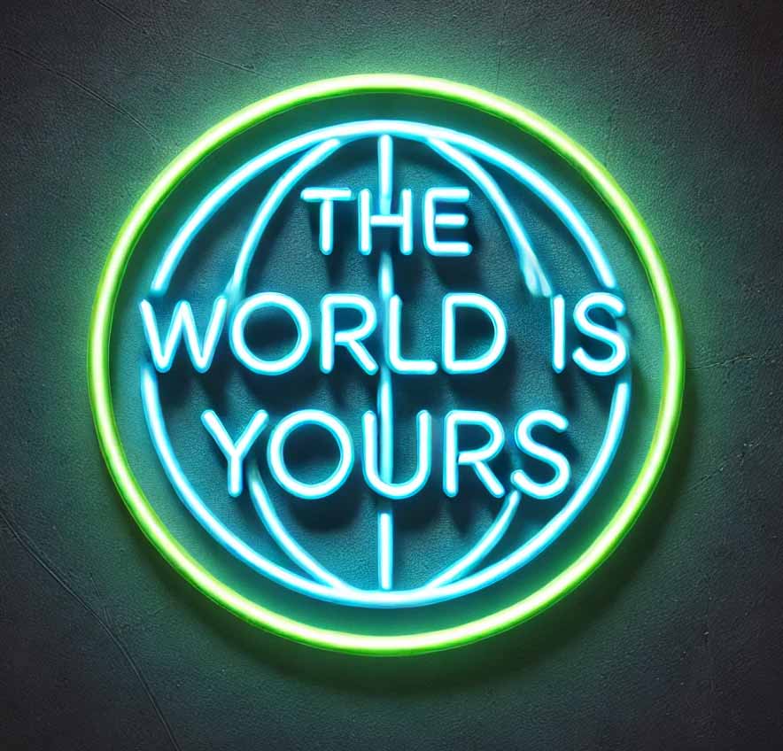 The World Is Yours Neon Sign