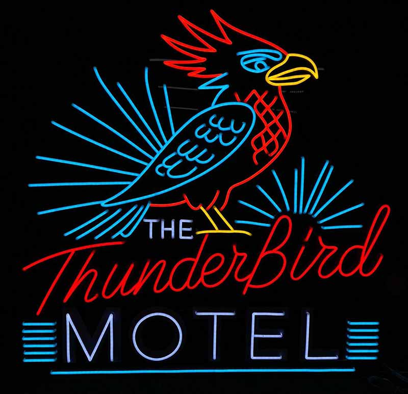 Thunderbird Motel Neon Sign