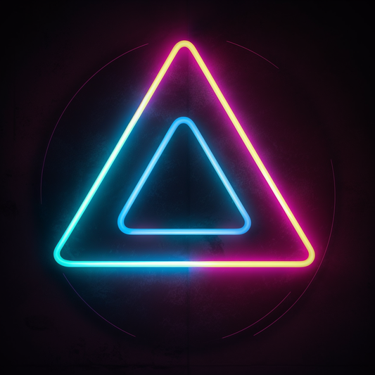 triangles neon sign
