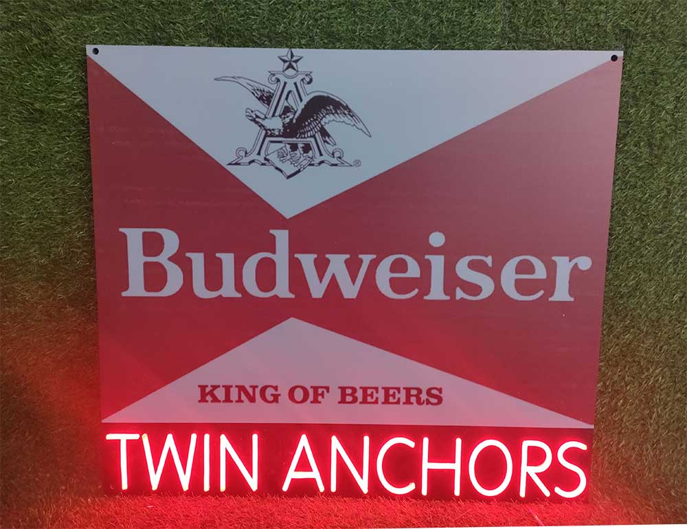 Twin Anchors Neon Sign