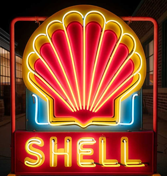Vintage SHELL Neon Sign