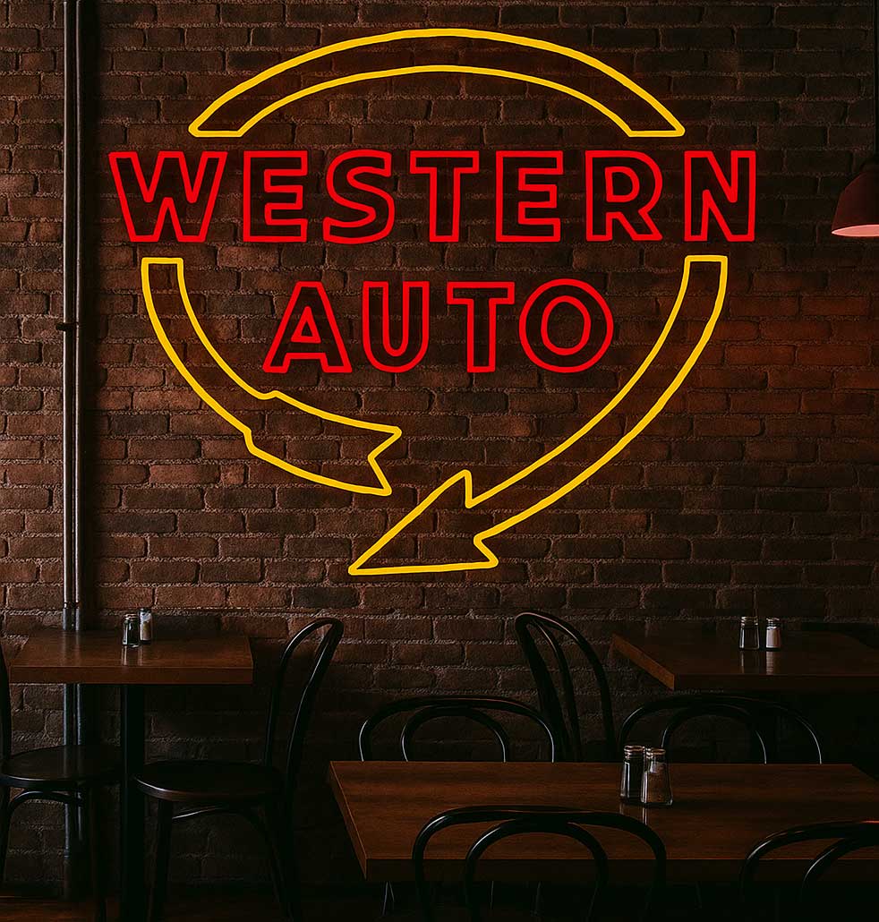 Custom Western Auto Neon Sign