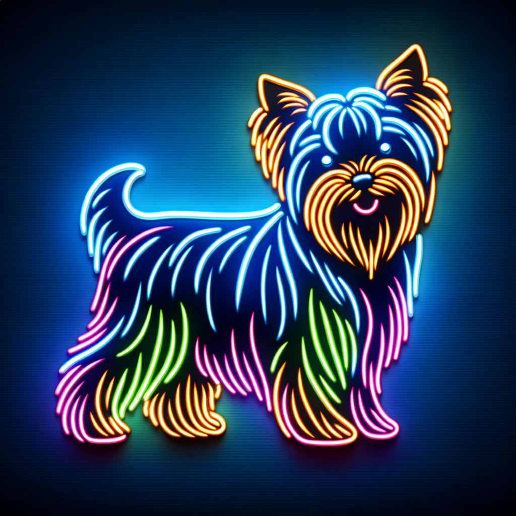 yorkshire terrier large neon sign