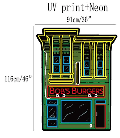 Bob's Burger Neon Sign Specs