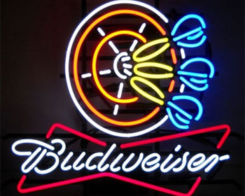 Budweiser Darts Neon Sign