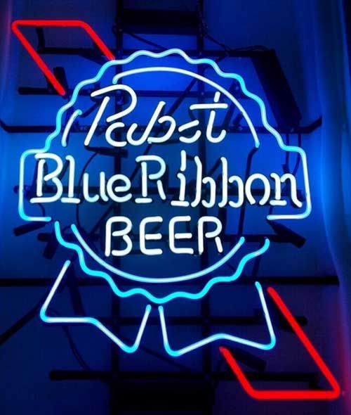 Pabst Blue Ribbon Lager Ale Neon Sign