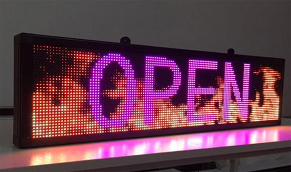 Programmable LED Indoor Outdoor Open Sign