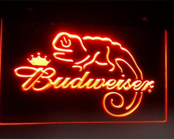 Red Budweiser Beer LED Sign