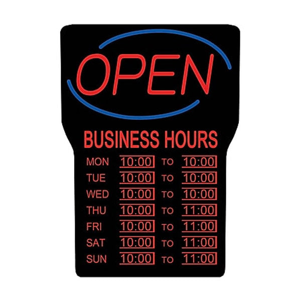 Royal Sovereign LED Open Sign With Hours