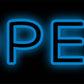 Blue Outlined Neon Open Sign