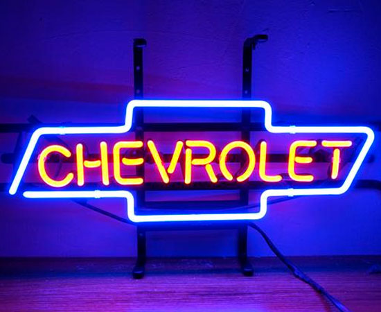 Chevrolet neon sign