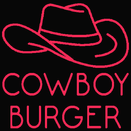 Cowboy Burger Neon Sign