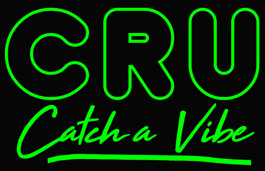 CRU Catch a Vibe neon sign mock-up