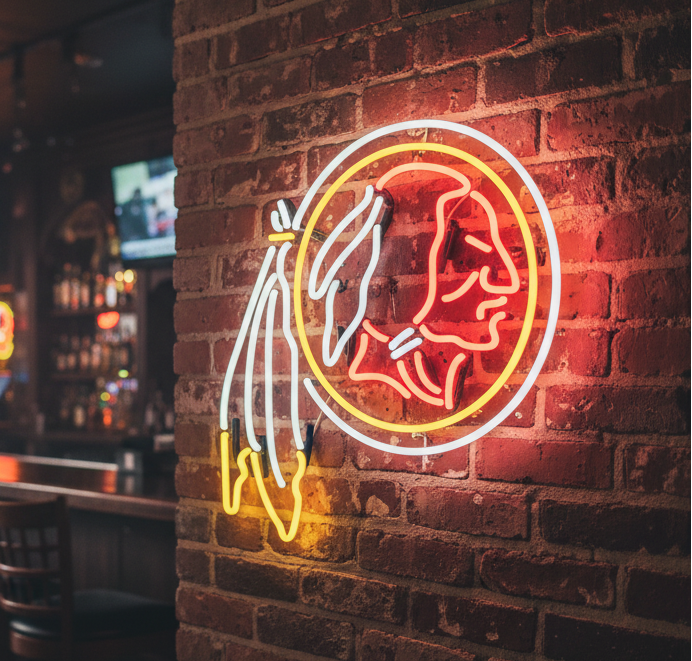 Custom Redskins Neon Sign