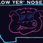 Custom Follow Yer' Nose BBQ Neon Sign