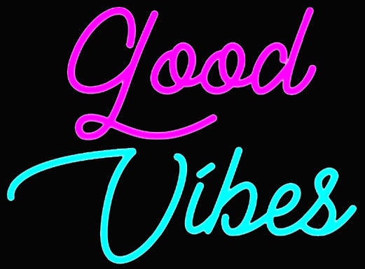 Good Vibes Neon Sign - Pink & Blue
