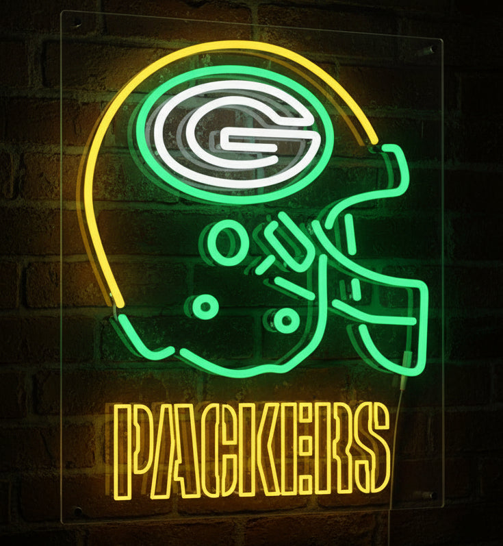 Greenbay Packers Helmet Neon Sign