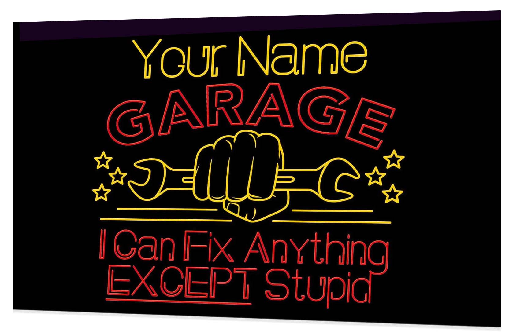 Targa In Legno Per Garage 'Grandpa's Workshop' 30x15 Cm - MDF Con Stampa UV, Regalo Per Nonno