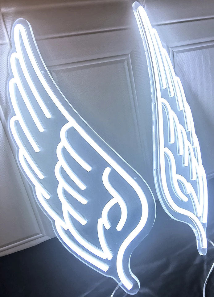 Angel Wings Neon Sign Standing