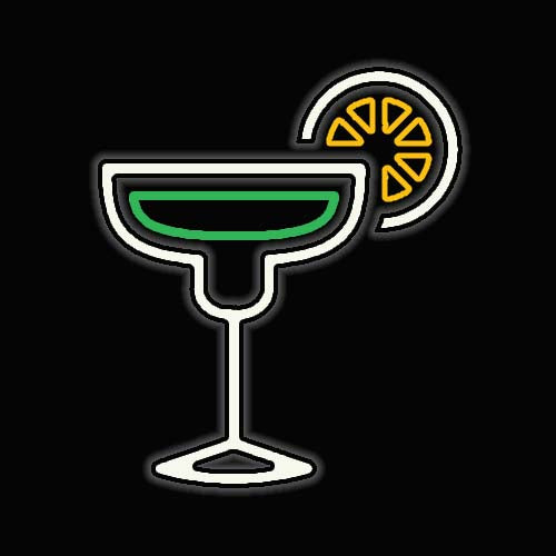 Margarita glass neon sign