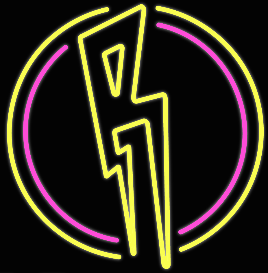 Custom Lightening Bolt Logo Neon Sign