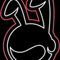 Custom "Moon Rabbit" neon sign