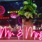 Pink Mr & Mrs Neon Sign