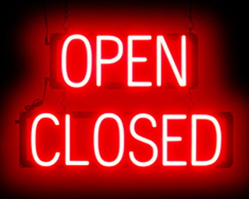 Neon Open Closed Sign