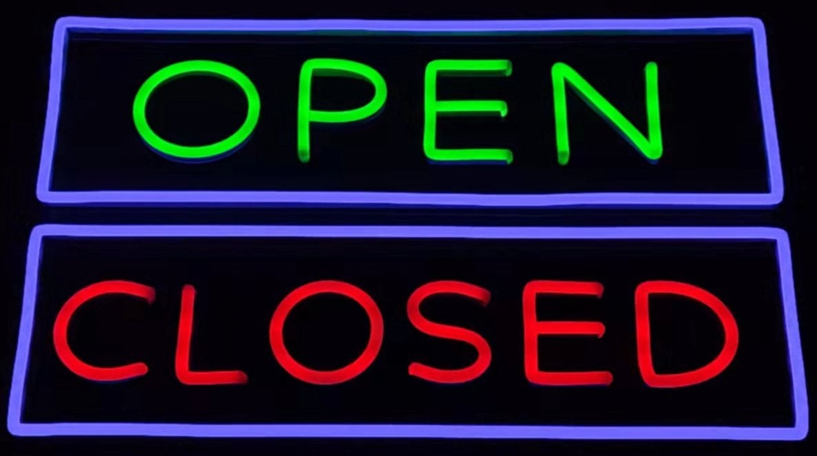 Open Closed Neon Sign - 2 In 1 Switch From Open To Closed – NeonSignly.com