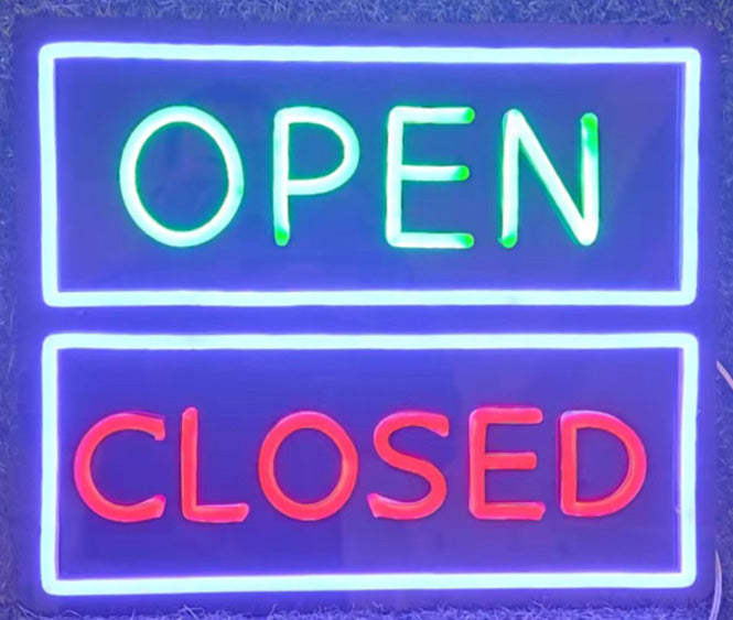 Open Closed Neon Sign