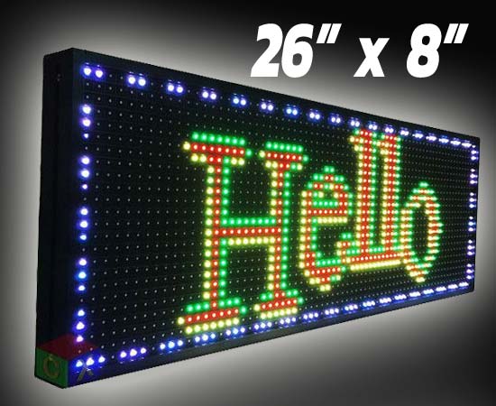 Outdoor LED Sign 26" x 8"