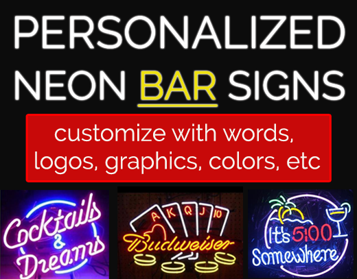 Personalized Neon Bar Signs