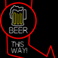 Custom "Pour Your Beer This Way" neon sign