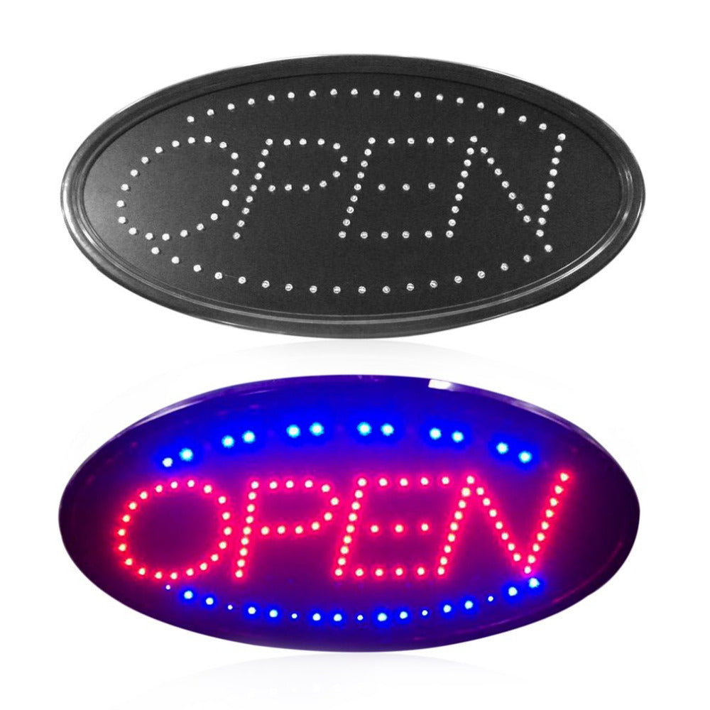 Small Oval Open LED Sign